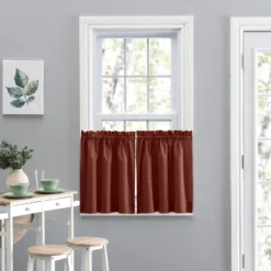 Ellis Lisa Solid Color Poly Cotton Duck Fabric Tailored Tiers 1.5" Rod Pocket Red 9 Ellis Lisa Solid Color Poly Cotton Duck Fabric Tailored Tiers 1.5" Rod Pocket Red -Home Decor Shop GUEST 51d3dc4b 4f03 4ddb 99d8 781fcdb14128