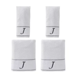 4pc Monogram Bath/Hand Towel Set White - SKL Home -Home Decor Shop GUEST 53aecc79 6c5a 4272 a159 61e2683ccf22