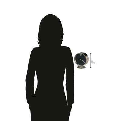 Howard Miller 645821 Howard Miller Aurora Tabletop Clock 645821 Nickel 5 Howard Miller 645821 Howard Miller Aurora Tabletop Clock 645821 Nickel - Image 3