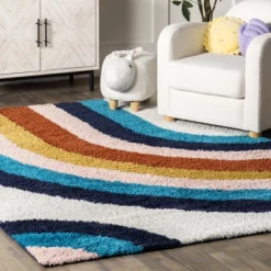 NuLOOM Ela Half Rainbow Shag Area Rug -Home Decor Shop GUEST 5555b10e 2ceb 4adf b2f0 264177229b5f