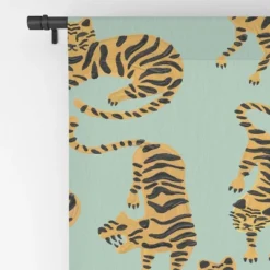 Cat Coquillette Tiger Collection Mint Orange 84" X 50" Single Panel Blackout Window Curtain - Deny Designs -Home Decor Shop GUEST 55c04fdd 59e6 4289 8e73 7df12cdea4b3