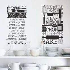 Cooking Conversions Peel And Stick Wall Decal Black/White - RoomMates -Home Decor Shop GUEST 564cdbcd fdb1 412e a6eb 9ce1cb366962