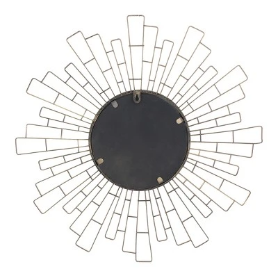 23.5" X 23.5" Metal Geometric Sunburst Decorative Wall Mirror Gold - Stonebriar Collection 4 23.5" X 23.5" Metal Geometric Sunburst Decorative Wall Mirror Gold - Stonebriar Collection - Image 2