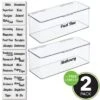 MDesign Plastic Stackable Home, Office Storage Box, 2 Pack + 32 Labels -Home Decor Shop GUEST 583a8a9b ecfd 4063 bcce 855608d7f99f