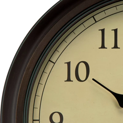 24" Outdoor/Indoor Wall Clock With Thermometer And Humidity - Weathered Bronze Finish - AcuRite 5 24" Outdoor/Indoor Wall Clock With Thermometer And Humidity - Weathered Bronze Finish - AcuRite - Image 3