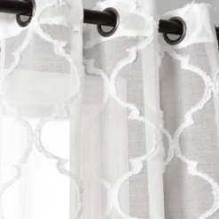 2pk 38"x95" Sheer Avon Trellis Curtain Panels White - Lush Décor 11 2pk 38"x95" Sheer Avon Trellis Curtain Panels White - Lush Décor -Home Decor Shop GUEST 59db816d 0944 4e6b 9dfd 383cf7cd8524