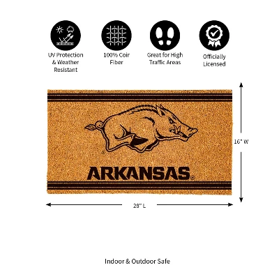 Evergreen University Of Arkansas Logo Turf Mat, Brown- 28 X 16 Inches Indoor Outdoor Doormat 4 Evergreen University Of Arkansas Logo Turf Mat, Brown- 28 X 16 Inches Indoor Outdoor Doormat - Image 2