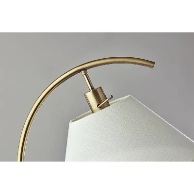 Jerome Floor Lamp Black/Antique Brass - Adesso 7 Jerome Floor Lamp Black/Antique Brass - Adesso - Image 5