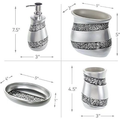 Creative Scents Silver Mosaic 4 Piece Set 5 Creative Scents Silver Mosaic 4 Piece Set - Image 3