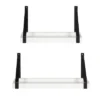 (Set Of 2) 5" X 10" Sudbury Wood And Metal Wall Shelf Set White/Black - Kate & Laurel All Things Decor -Home Decor Shop GUEST 6204753b 32bb 41ff b15f b4daacafa88c
