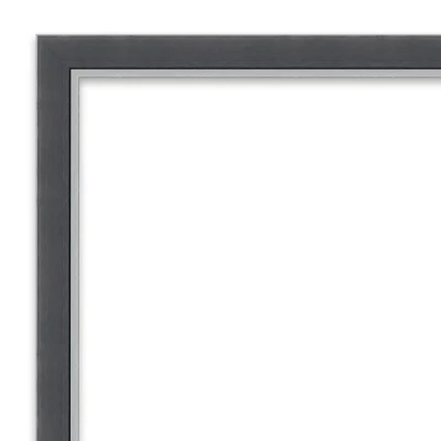 30" X 24" Non-Beveled Eva Thin Bathroom Wall Mirror Black - Amanti Art 4 30" X 24" Non-Beveled Eva Thin Bathroom Wall Mirror Black - Amanti Art - Image 2