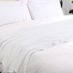 1 Pc Cotton Waffle Weave Comfortable Bed Blanket - PiccoCasa 11 1 Pc Cotton Waffle Weave Comfortable Bed Blanket - PiccoCasa -Home Decor Shop GUEST 645a6320 7844 4e07 8111 3d0e9a46abc9