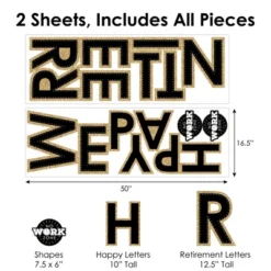 Big Dot Of Happiness Happy Retirement - Peel And Stick Retirement Party Large Banner Wall Decals - Happy Retirement -Home Decor Shop GUEST 64f31e61 cc66 487c 828b 2b6d0d3ca1a8