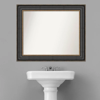 34" X 28" Non-Beveled Thomas Black Bronze Bathroom Wall Mirror - Amanti Art 9 34" X 28" Non-Beveled Thomas Black Bronze Bathroom Wall Mirror - Amanti Art - Image 7