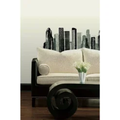 Cityscape Peel And Stick Giant Wall Decal Black - RoomMates -Home Decor Shop GUEST 65e39dfa eefc 40e9 92e7 3357647bb1c3