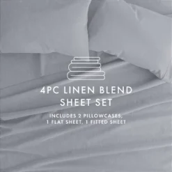 Linen Blend Premium Luxury Solid 4PC Bed Sheets Set - Becky Cameron -Home Decor Shop GUEST 6680469a 653c 4105 a354 14d8da148f49