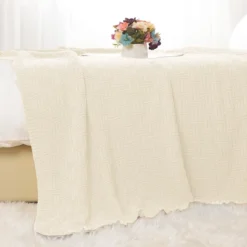 PiccoCasa 100% Cotton Knitted Soft Home Office Bed Blankets 1 Pc 11 PiccoCasa 100% Cotton Knitted Soft Home Office Bed Blankets 1 Pc -Home Decor Shop GUEST 6741c31c 5562 4e27 936a ee8bacc496ea