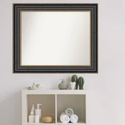 34" X 28" Non-Beveled Thomas Black Bronze Bathroom Wall Mirror - Amanti Art 15 34" X 28" Non-Beveled Thomas Black Bronze Bathroom Wall Mirror - Amanti Art -Home Decor Shop GUEST 67fecdb5 1b36 4c12 be62 6475db1b9c7d