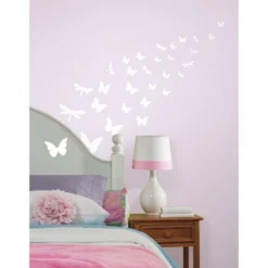 Butterflies And Dragonflies Glow In The Dark Wall Decal White - RoomMates -Home Decor Shop GUEST 69e2bc0f 5e9e 48d2 a7d1 1d20797853fa