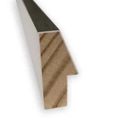 37" X 25" Non-Beveled Lucie Silver White Wood Wall Mirror - Amanti Art