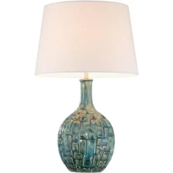 360 Lighting Mid Century Modern Table Lamps 26" High Set Of 2 Ceramic Teal Glaze Handcrafted White Empire Shade For Living Room (Colors May Vary) 13 360 Lighting Mid Century Modern Table Lamps 26" High Set Of 2 Ceramic Teal Glaze Handcrafted White Empire Shade For Living Room (Colors May Vary) -Home Decor Shop GUEST 6ca19de4 9912 4535 b76b e6a95b185073
