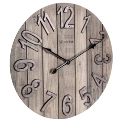 15.5" MDF With Raised Numbers Wall Clock - Westclox -Home Decor Shop GUEST 6d9d796c 693a 4785 b601 5650b3492665