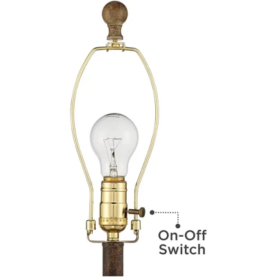 Regency Hill Glenn Rustic Farmhouse Table Lamps 27" Tall Set Of 2 Dark Terra Cotta Tapered Fabric Drum For Bedroom Living Room Bedside Nightstand Home 5 Regency Hill Glenn Rustic Farmhouse Table Lamps 27" Tall Set Of 2 Dark Terra Cotta Tapered Fabric Drum For Bedroom Living Room Bedside Nightstand Home - Image 3