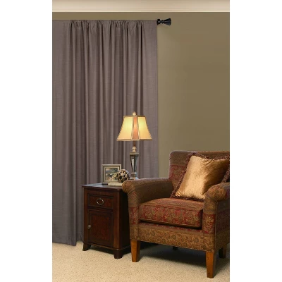 Decorative Drapery Single Rod Set With Trumpet Finials Oil Rubbed Bronze - Lumi Home Furnishings 4 Decorative Drapery Single Rod Set With Trumpet Finials Oil Rubbed Bronze - Lumi Home Furnishings - Image 2