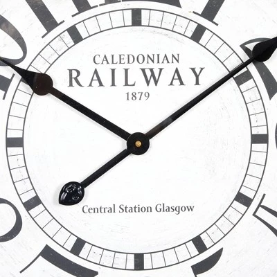 Vintage Wood Vintage Wall Clock White - Olivia & May 7 Vintage Wood Vintage Wall Clock White - Olivia & May - Image 5