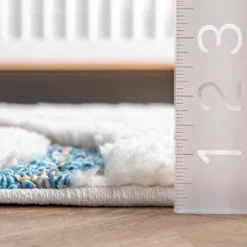 5'3"x7'6" Ina High-Low Waves Tassel Area Rug Beige - NuLOOM