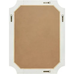 Noble Park Favreau Rectangular Vanity Wall Mirror Rustic Farmhouse Beaded Scalloped Natural Gray Wood Frame 27 1/2" Wide For Bathroom Bedroom Entryway -Home Decor Shop GUEST 7170cd0a 4bdd 443d 8e59 4aa43d6bd030