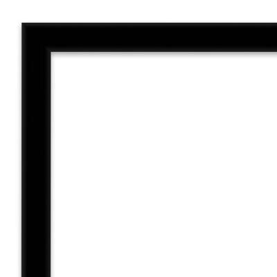 20" X 26" Non-Beveled Jet Black Wall Mirror - Amanti Art 4 20" X 26" Non-Beveled Jet Black Wall Mirror - Amanti Art - Image 2
