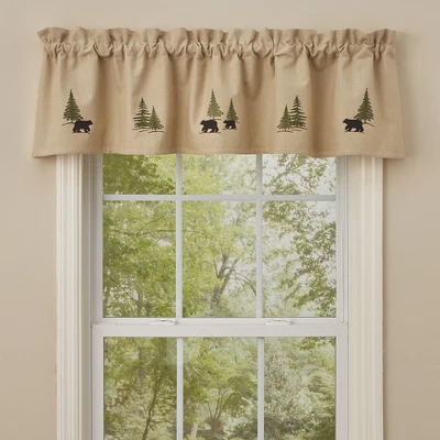 Park Designs Black Bear Embroidered Lined Valance 3 Park Designs Black Bear Embroidered Lined Valance