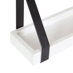 (Set Of 2) 5" X 10" Sudbury Wood And Metal Wall Shelf Set White/Black - Kate & Laurel All Things Decor -Home Decor Shop GUEST 736fe602 ad13 462f 8c7b ef852f7c7905