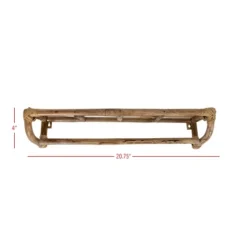 Brown Cane Wall Shelf By Foreside Home & Garden -Home Decor Shop GUEST 75453ab7 6edc 4db3 b5b5 718b54d35db8