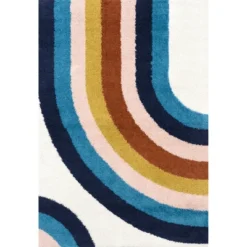 NuLOOM Ela Half Rainbow Shag Area Rug -Home Decor Shop GUEST 766a6201 bd1c 4fe8 8e83 7d9a3cbfdb6c