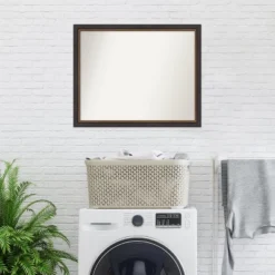 Amanti Art Ashton Black Non-Beveled Wood Bathroom Wall Mirror -Home Decor Shop GUEST 76835294 62ba 4ca9 8a6a 9ab9eb21a9f2