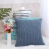 2 Pcs Polyester & Velvet Striped Decorative Pillow Cover - PiccoCasa