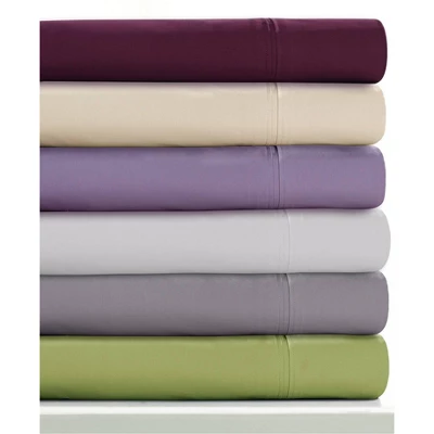 Long Staple Cotton Percale Deep Pocket Solid Sheet Set 350 Thread Count - Tribeca Living® 3 Long Staple Cotton Percale Deep Pocket Solid Sheet Set 350 Thread Count - Tribeca Living®