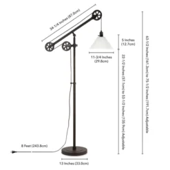 70 In. Pulley Metal Black And Bronze And With Milk Shade Floor Lamp - Henn&Hart 9 70 In. Pulley Metal Black And Bronze And With Milk Shade Floor Lamp - Henn&Hart -Home Decor Shop GUEST 7b48dfda d6af 4ac3 bd72 d0df278a8a31