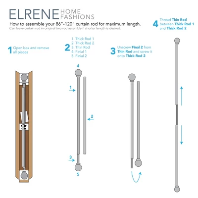 Rhinebeck Curtain Rod - Elrene Home Fashions 6 Rhinebeck Curtain Rod - Elrene Home Fashions - Image 4