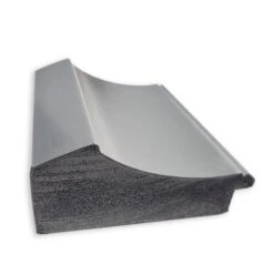 44" X 33" Non-Beveled Peak Polished Nickel Bathroom Wall Mirror - Amanti Art