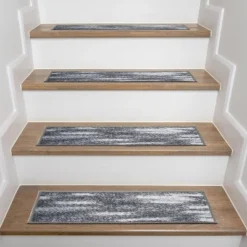 World Rug Gallery Distressed Abstract Non-Slip Stair Treads -Home Decor Shop GUEST 7d4a84c7 a6ed 4f67 81f1 2f546218365b