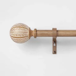 Carved Light Woodtone Ball Curtain Rod Natural - Opalhouse™ 7 Carved Light Woodtone Ball Curtain Rod Natural - Opalhouse™ -Home Decor Shop GUEST 7e070734 076e 44dc 94e6 de22767e0af4