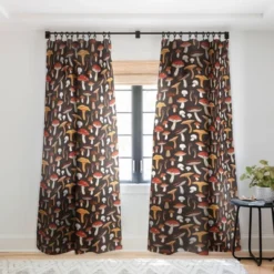 Avenie Mushroom Medley Pattern Single Panel Sheer Window Curtain - Society6 -Home Decor Shop GUEST 7e2619d4 9430 406a 8e6e 185a1b797800