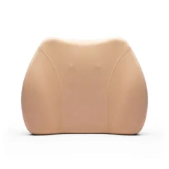 Home Decor Shop 3 WENNEBIRD Model Q Lumbar Memory Foam Support Pillow To Improve Posture With Raised Side Butterfly Design, Dual Fabric, And Removable Cover, Beige