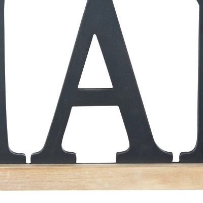 Wood Sign Thankful Wall Decor Black - Olivia & May 4 Wood Sign Thankful Wall Decor Black - Olivia & May - Image 2