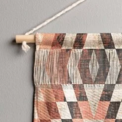 47" X 32" Large Holli Zollinger Native Coral Diamond Fiber Wall Hanging - Deny Designs -Home Decor Shop GUEST 80e2dedd 627b 403e 8644 32974d0433ff