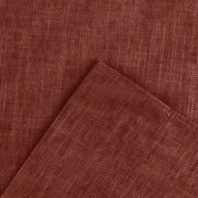 Ellis Lisa Solid Color Poly Cotton Duck Fabric Tailored Tiers 1.5" Rod Pocket Red 5 Ellis Lisa Solid Color Poly Cotton Duck Fabric Tailored Tiers 1.5" Rod Pocket Red - Image 3