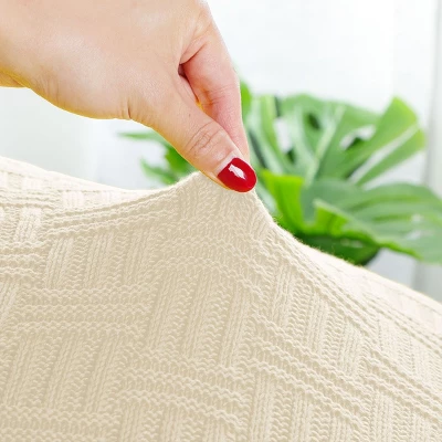 PiccoCasa 100% Cotton Knitted Soft Home Office Bed Blankets 1 Pc 4 PiccoCasa 100% Cotton Knitted Soft Home Office Bed Blankets 1 Pc - Image 2